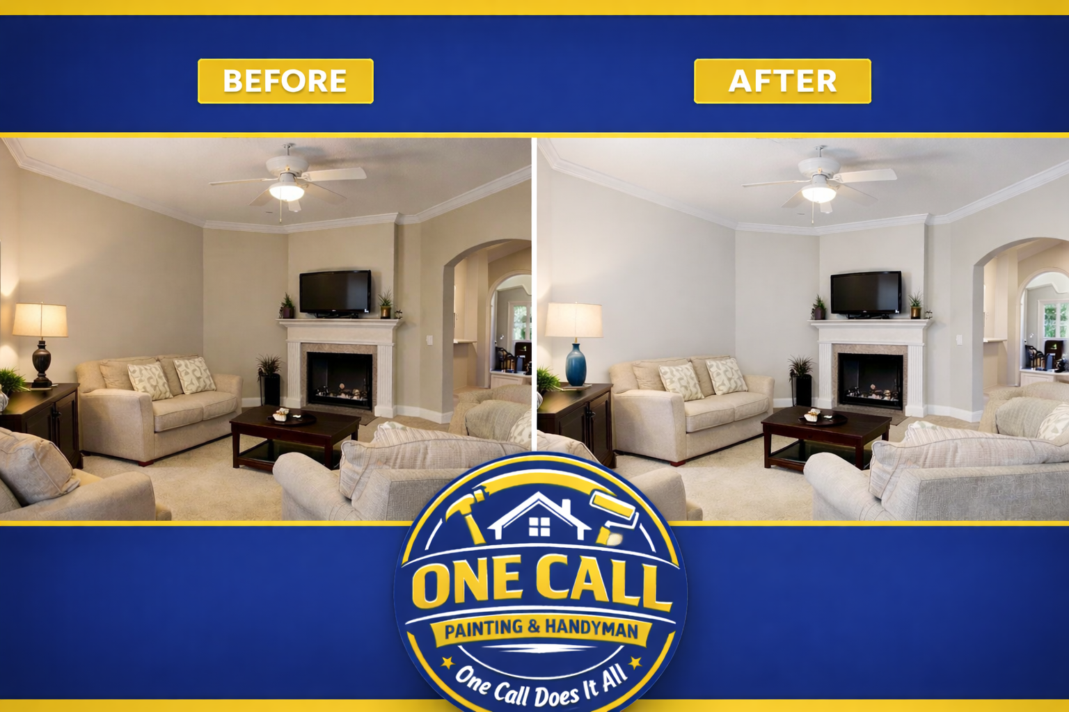 Interior Painting Before and After
